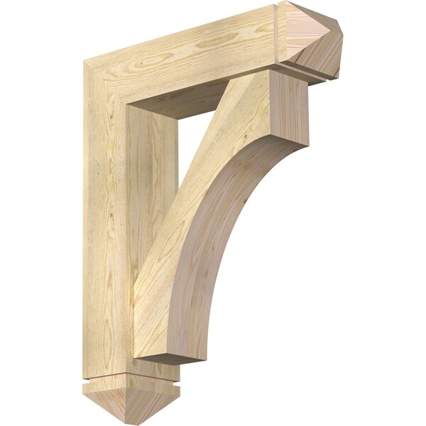 Ekena Millwork Westlake Arts and Crafts Rough Sawn Bracket w/ Offset Brace, Douglas Fir, 8"W x 30"D x 38"H BKT0806X30X38WTL03RDF - main